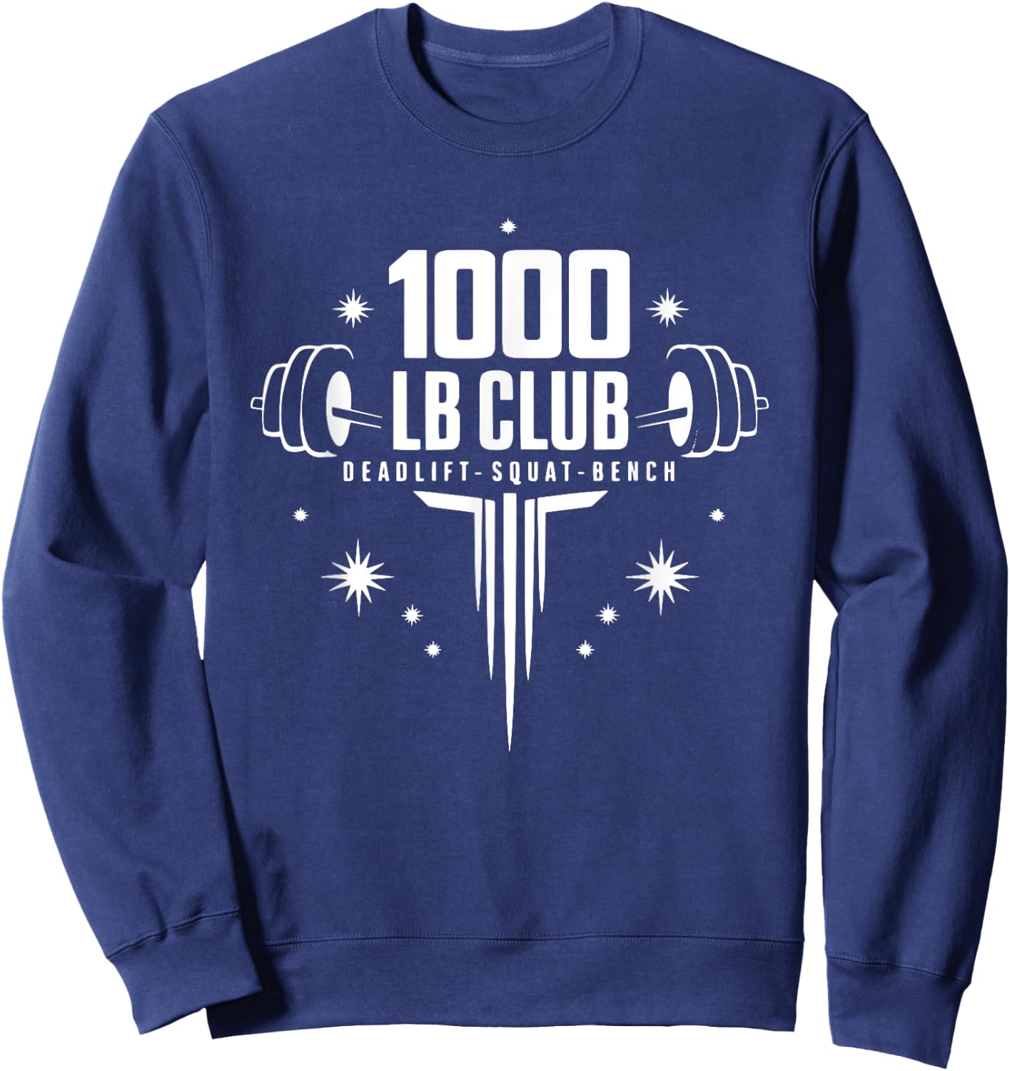 1000 LB Club Bodybuilding Workout Gym Weightlifter Retro Sweatshirt - Sweatshirt | Navy