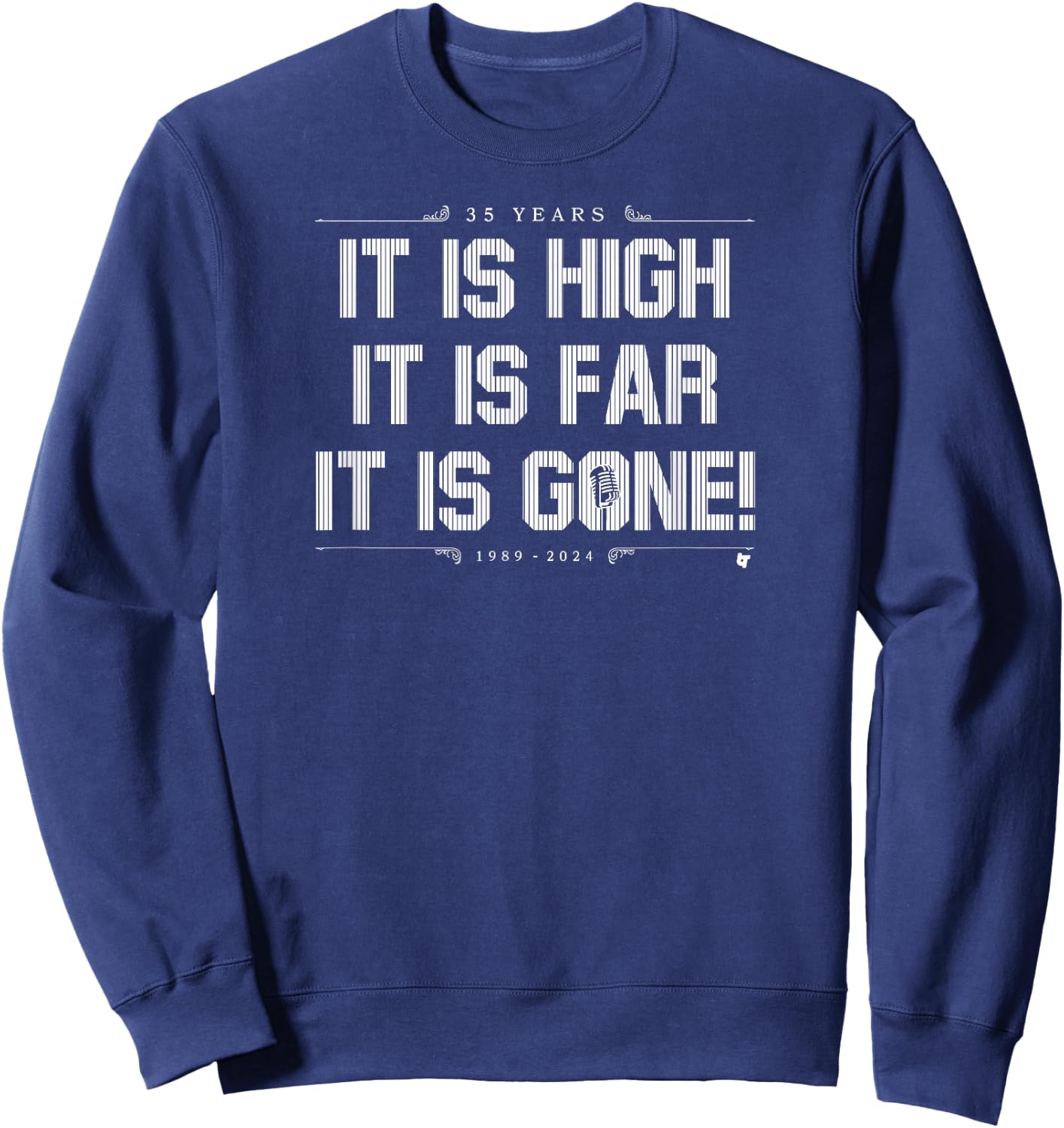 It is High It is Far It is Gone - New York Baseball Sweatshirt - Sweatshirt | Navy