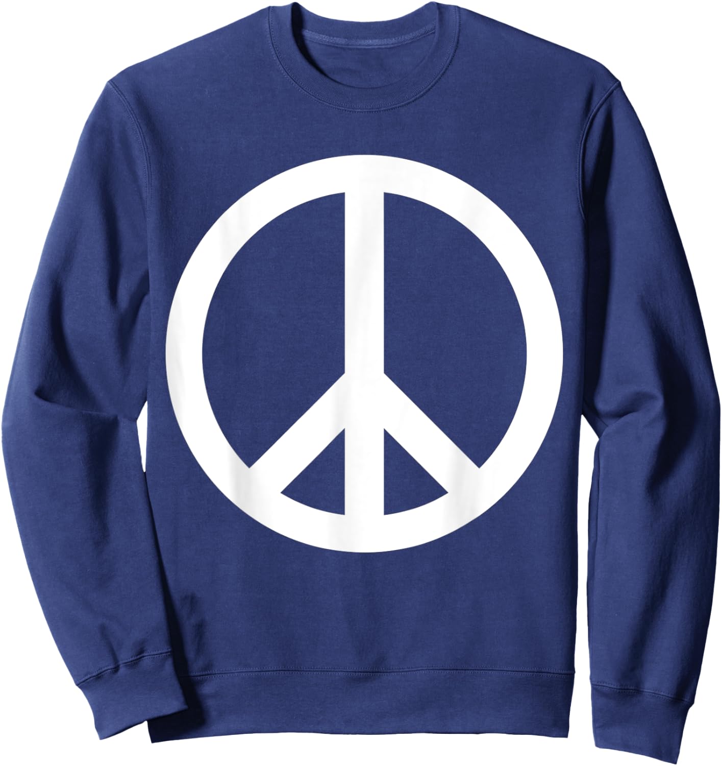 White Peace Sign Sweatshirt - Sweatshirt | Navy