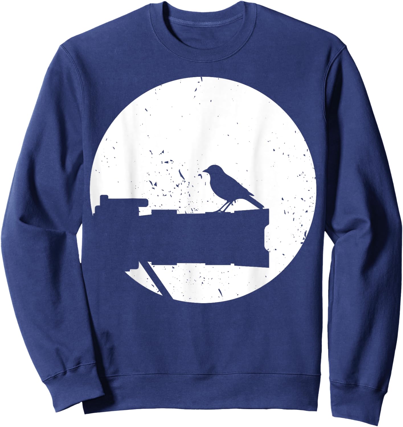 Nature Photography - Long Lens - Bird On Camera Photographer Sweatshirt - Sweatshirt | Navy