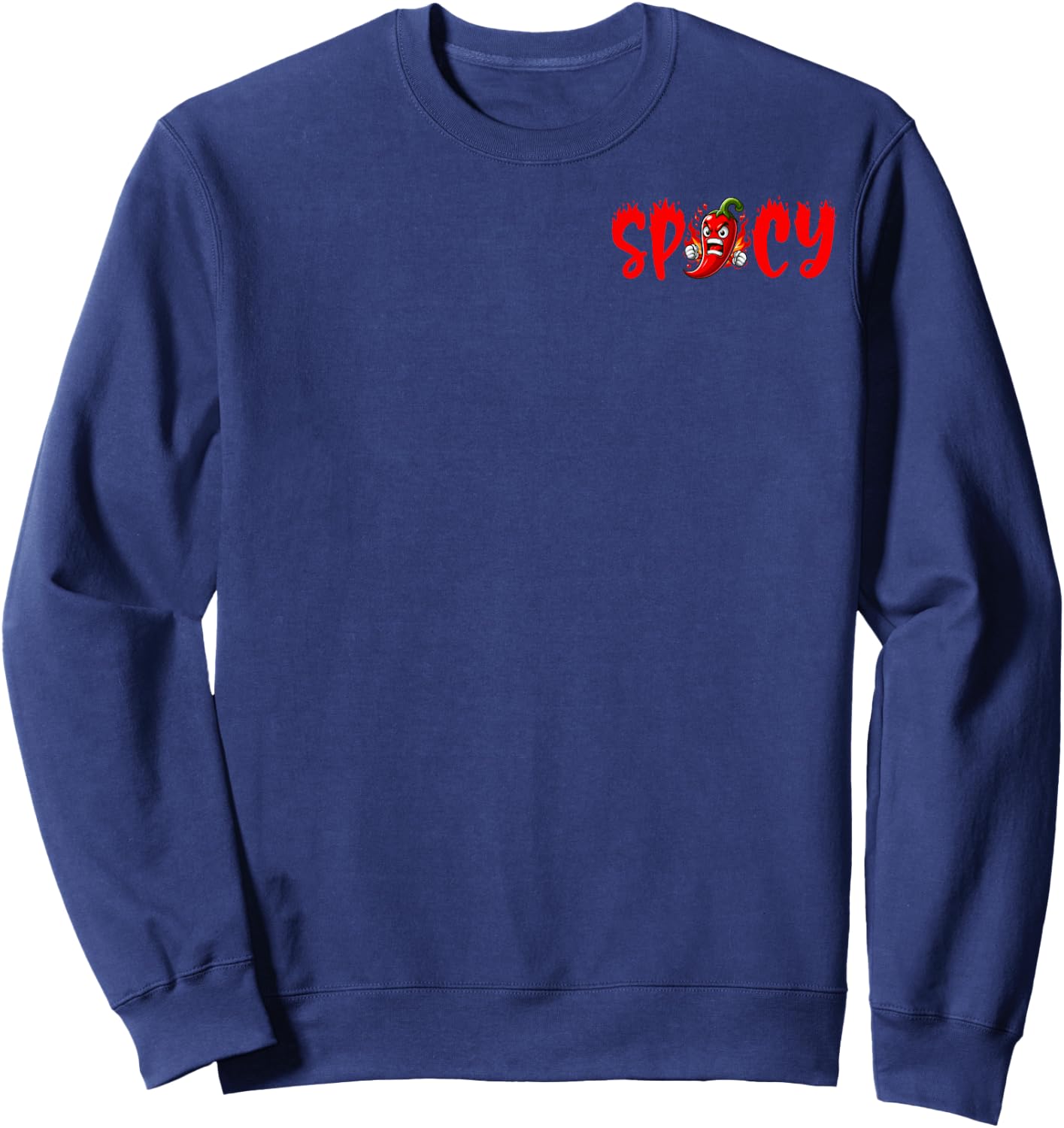 Funny Spicy Pepper Hot Sauce Lovers Minimalist Sweatshirt - Sweatshirt | Navy