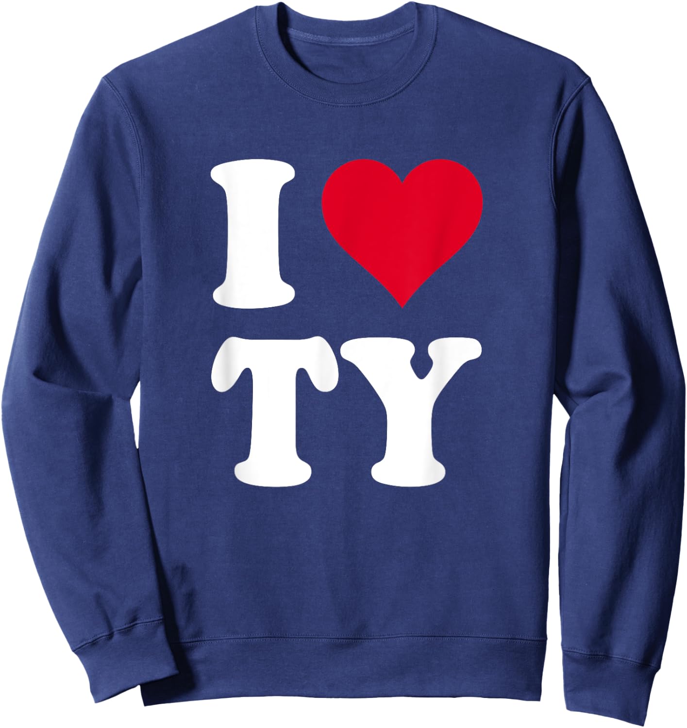 Red Heart I Love Ty Sweatshirt - Sweatshirt | Navy