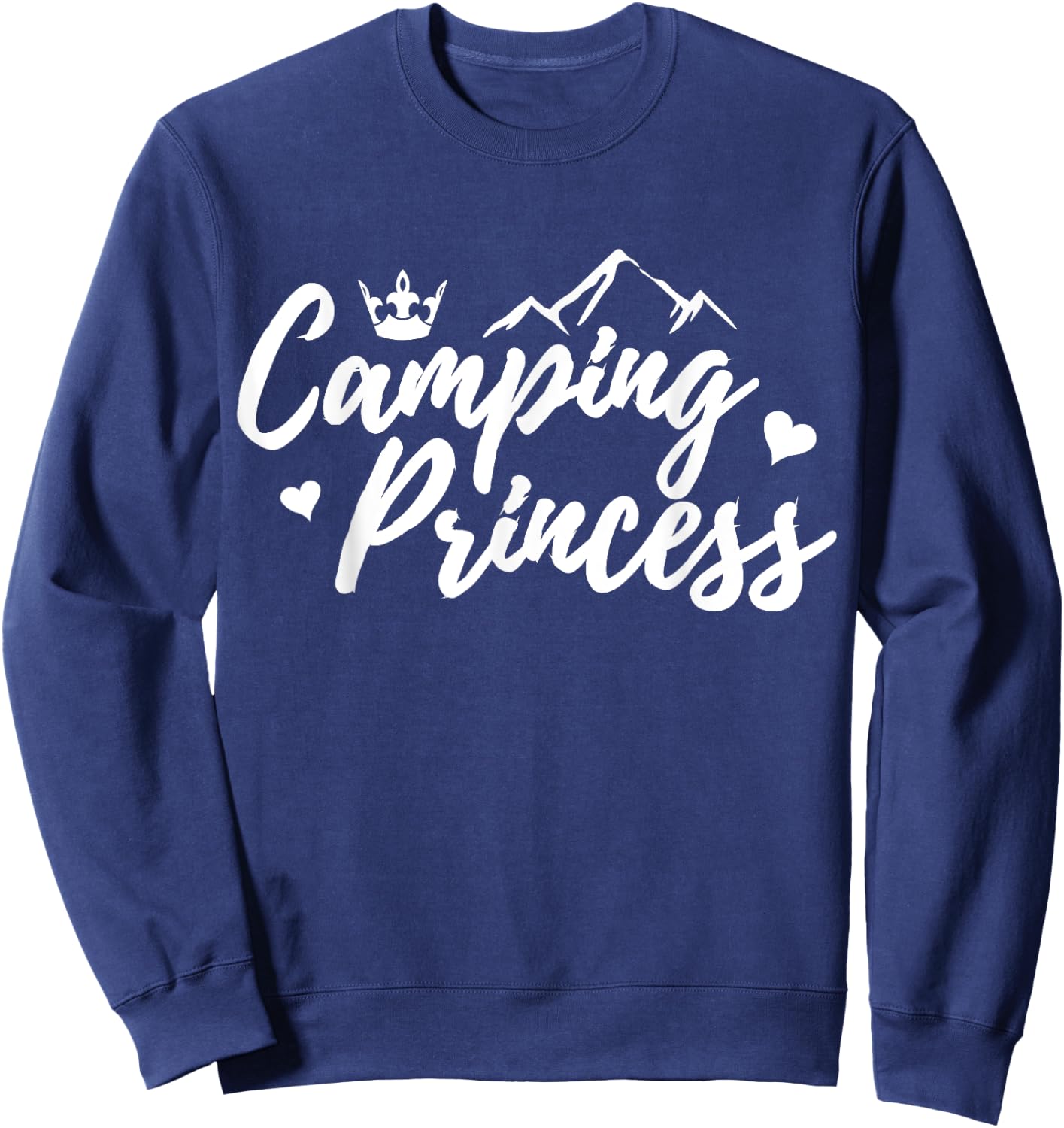 Camping Princess Camper Queen Crown Sweatshirt - Sweatshirt | Navy