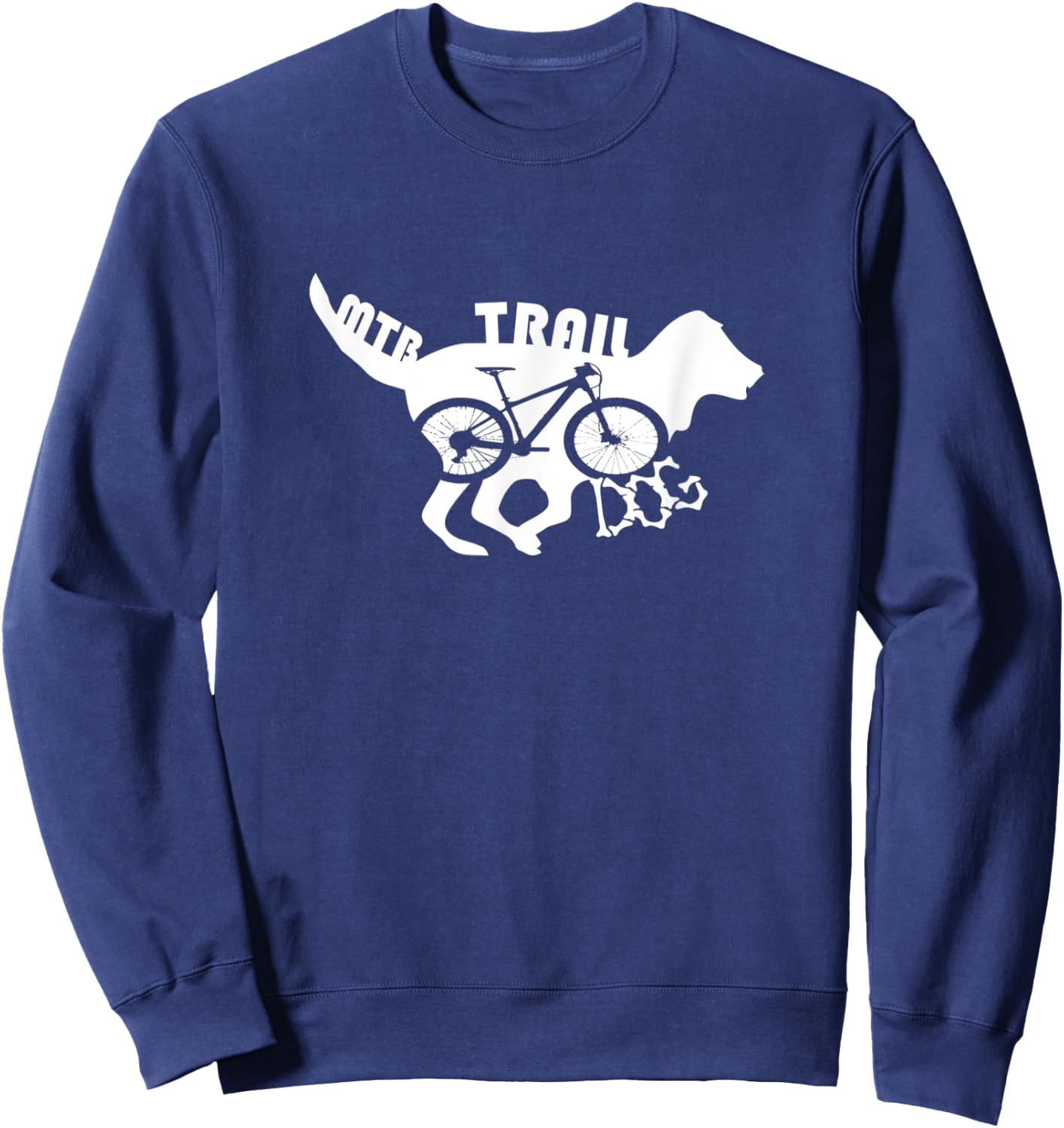 MTB Trail Dog - MTB explore and adventure Men Women Sweatshirt - Sweatshirt | Navy