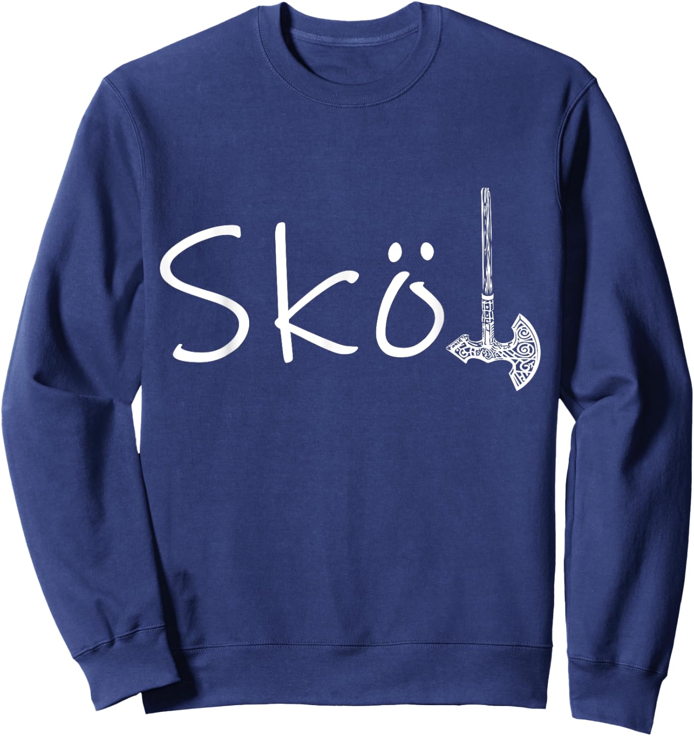 Söll Viking Skol Axe Valhalla Thor Warrior Sweatshirt - Sweatshirt | Navy