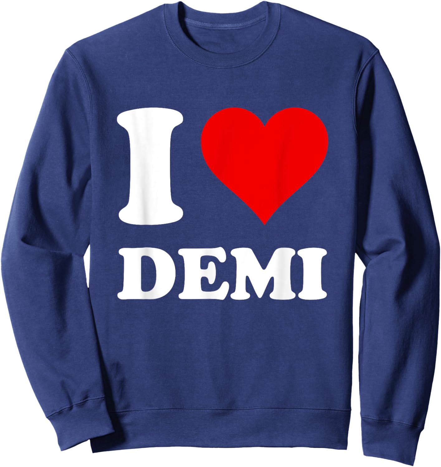 Red Heart I Love Demi Sweatshirt - Sweatshirt | Navy