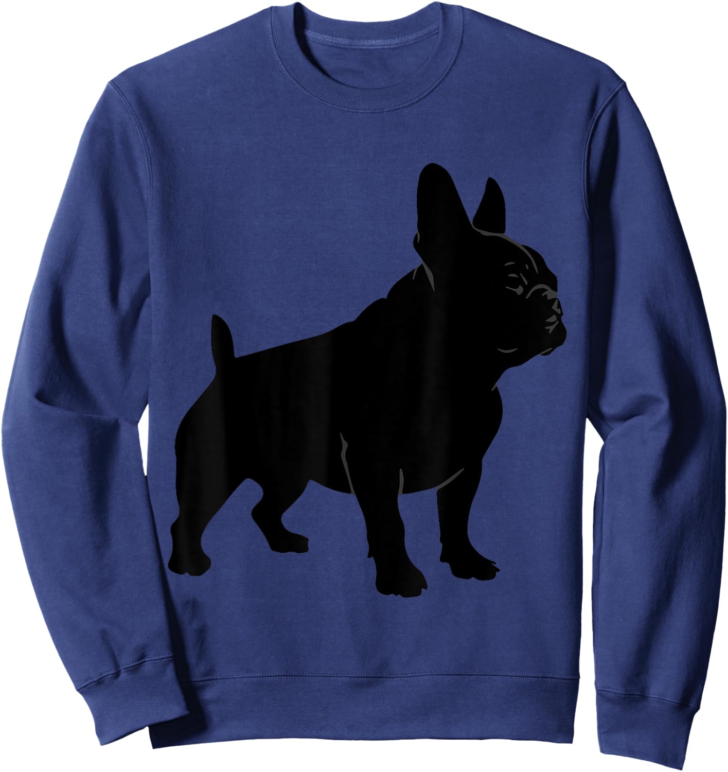 French Bulldog Silhouette, Dog Pet Women Kids Sweatshirt - Sweatshirt | Navy