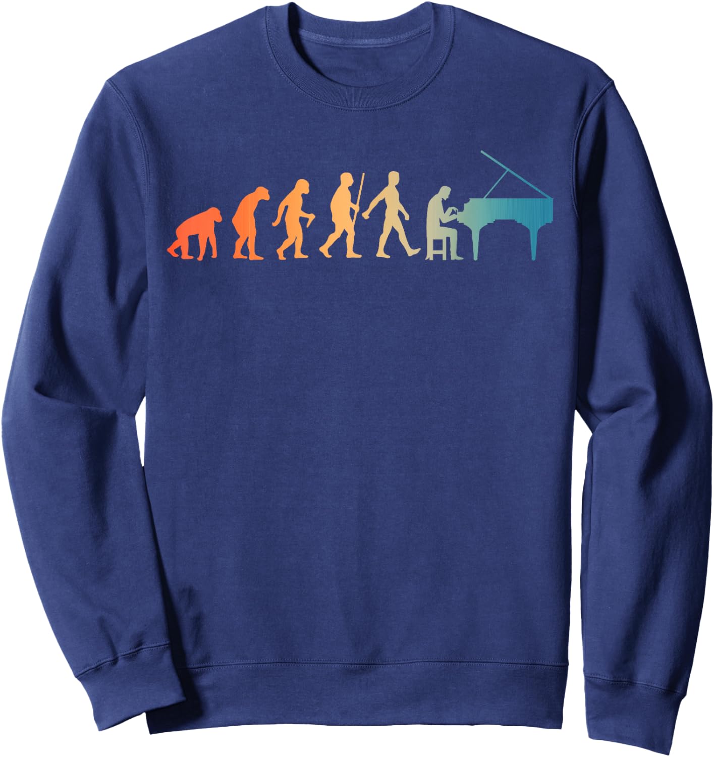 Funny Piano Player Design Women Pianist Piano Lover Sweatshirt - Sweatshirt | Navy