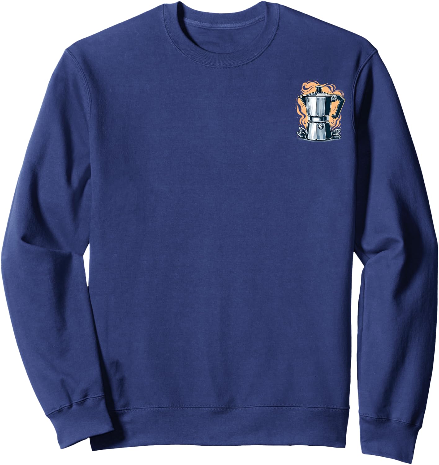Classic Moka Pot Retro Coffee Minimalist Sweatshirt - Sweatshirt | Navy