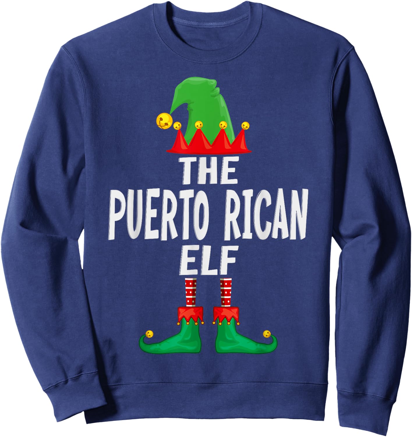 The Puerto Rican Elf Matching Family Christmas Sweatshirt - Sweatshirt | Navy