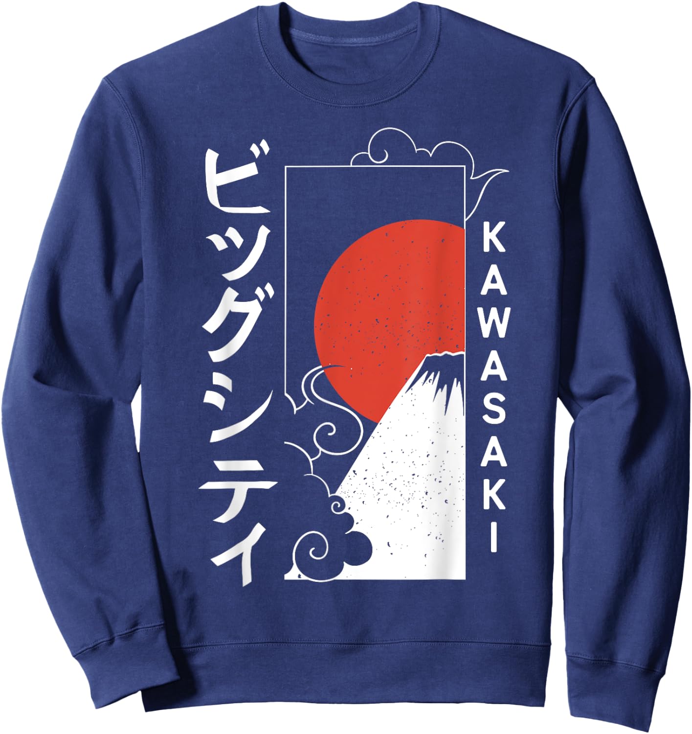 Kawasaki City 90s Retro Japan Aesthetics 80s Kawasaki Sweatshirt - Sweatshirt | Navy