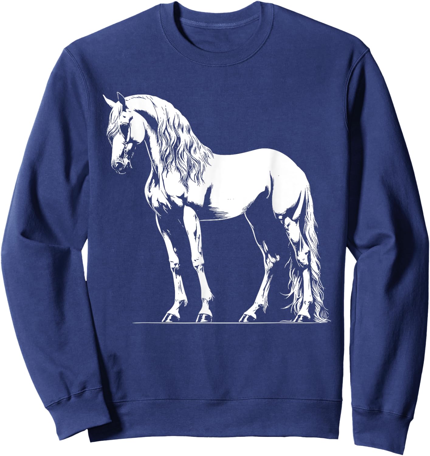 Horse Dad Mom Lover - Monochromatic Andalusian Sweatshirt - Sweatshirt | Navy