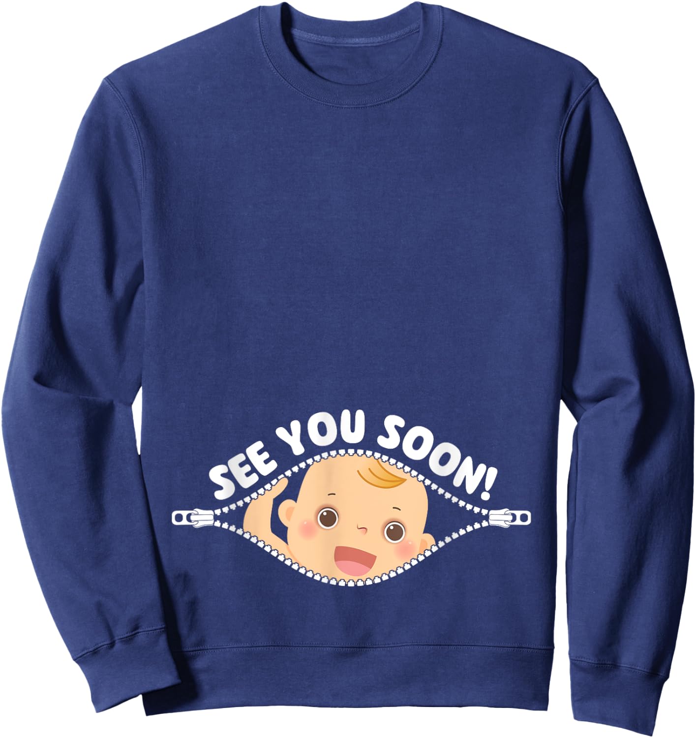See You Soon - Gender Reveal Party Baby Shower Pregnancy Sweatshirt - Sweatshirt | Navy