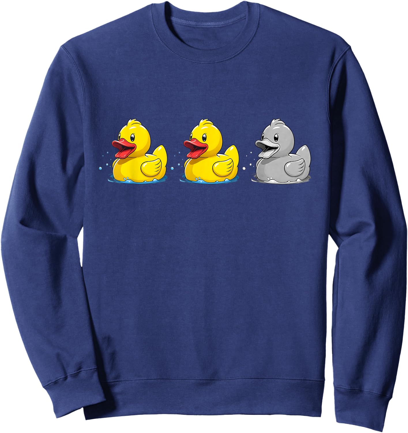 Duck Duck Grey Duck Funny Minnesota Joke Rubber Duck Lovers Sweatshirt - Sweatshirt | Navy