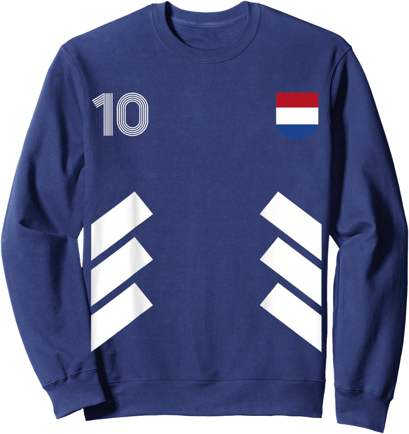 Retro10 Netherlands Football Soccer Netherlands Flag Sweatshirt - Sweatshirt | Navy