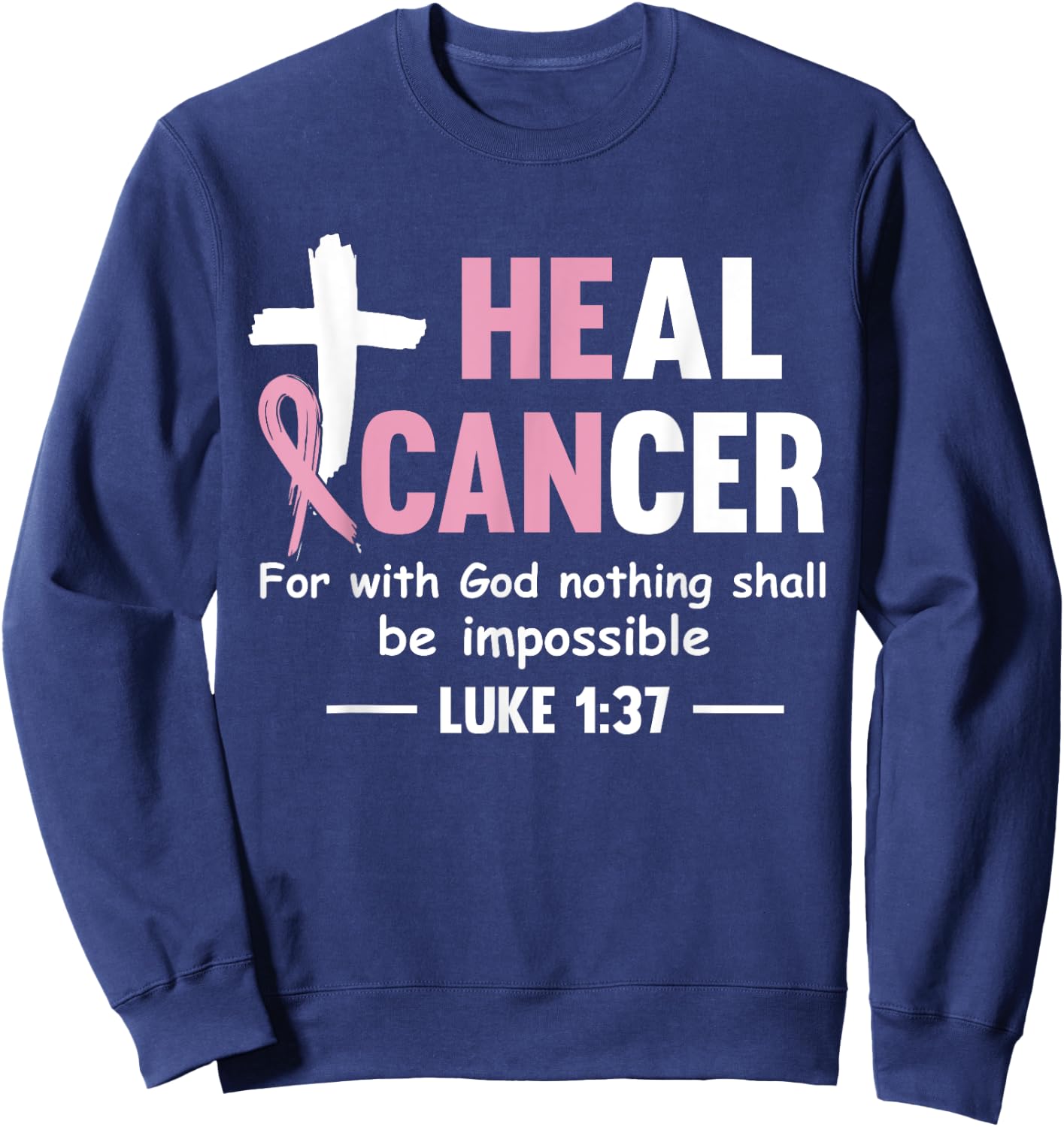 Breast Cancer Awareness Women Breast Cancer Awareness Sweatshirt - Sweatshirt | Navy