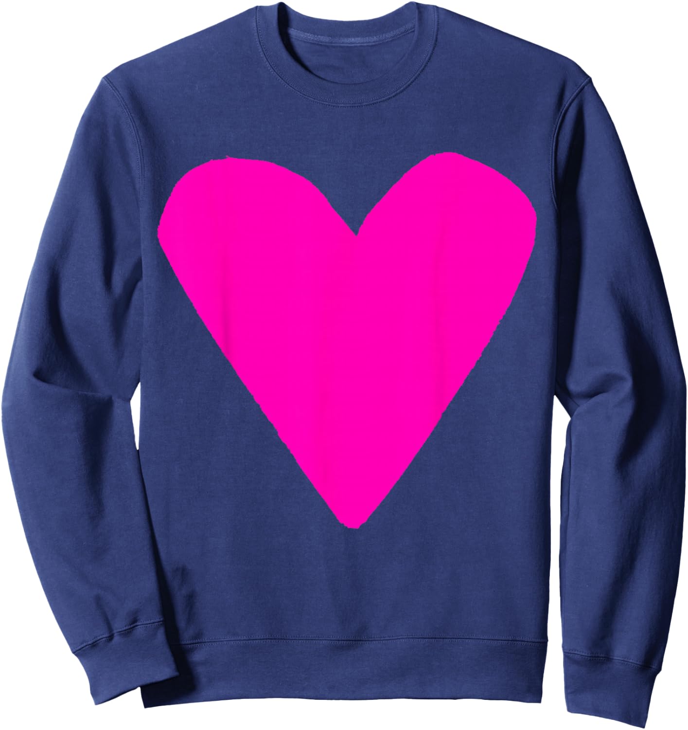 Pink Heart Purple Sweatshirt - Sweatshirt | Navy