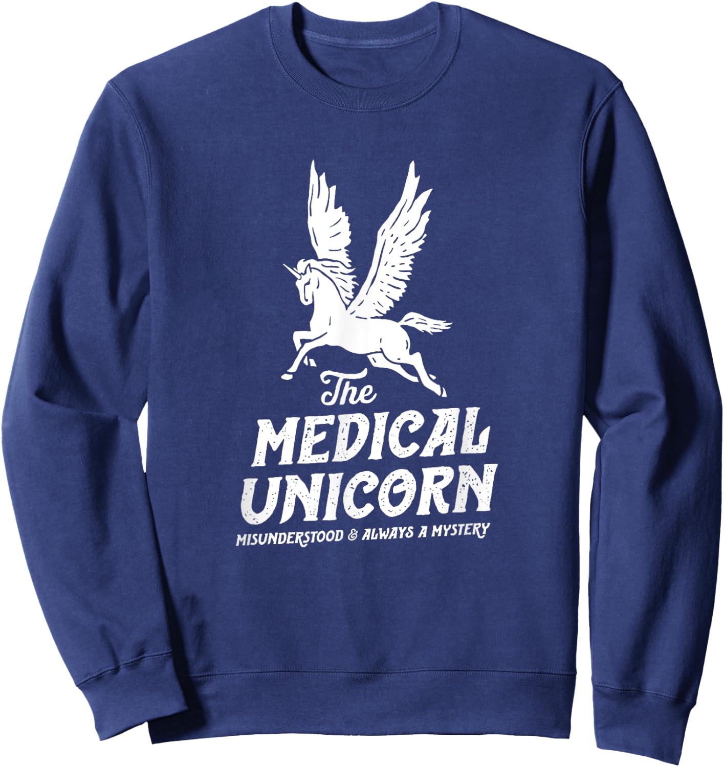 The Medical Unicorn Always A Mystery Rare Disease Awareness Sweatshirt - Sweatshirt | Navy
