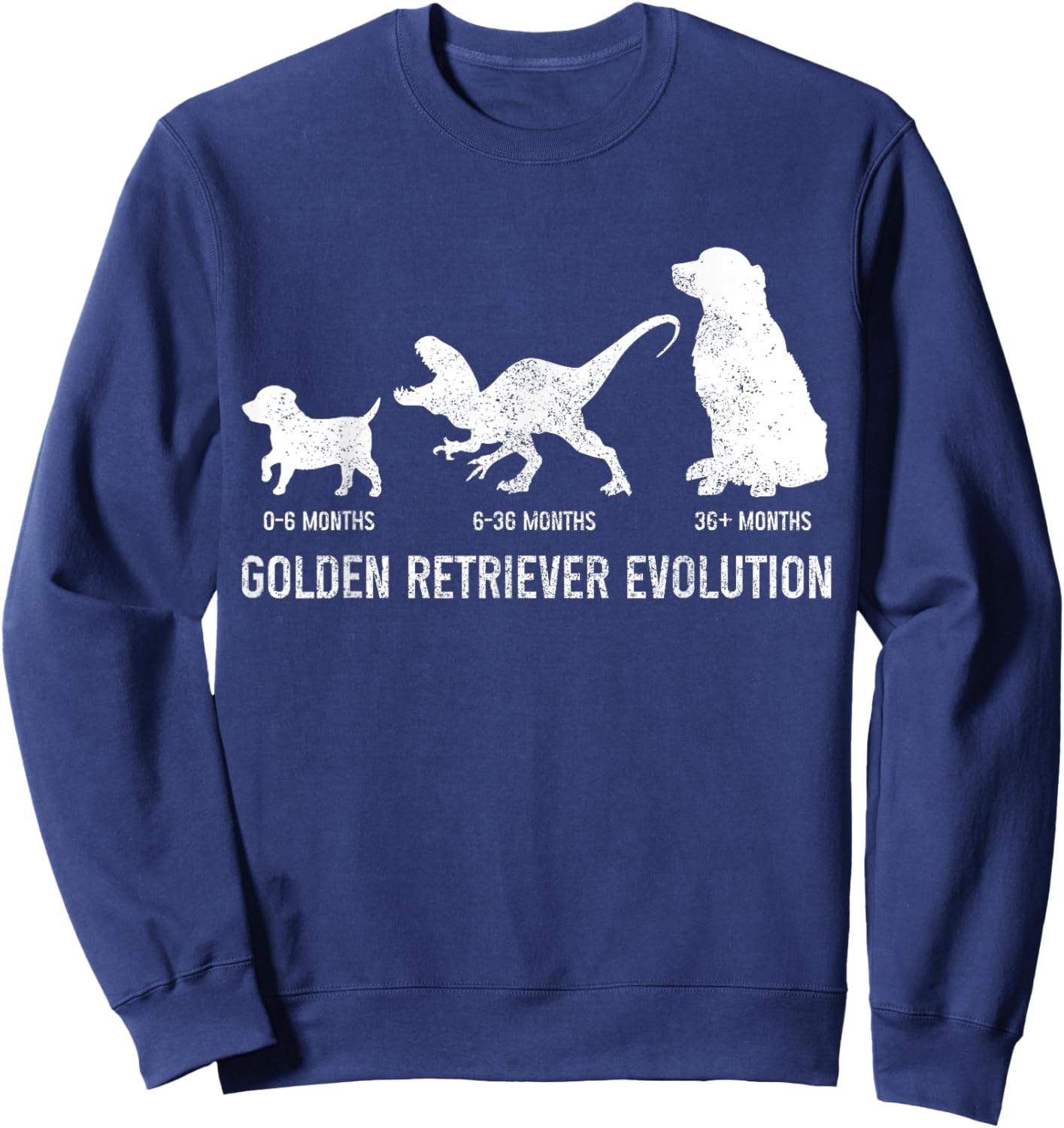 Golden Retriever Mom Dad Puppy Funny Dog Owner Dog Lover Sweatshirt - Sweatshirt | Navy