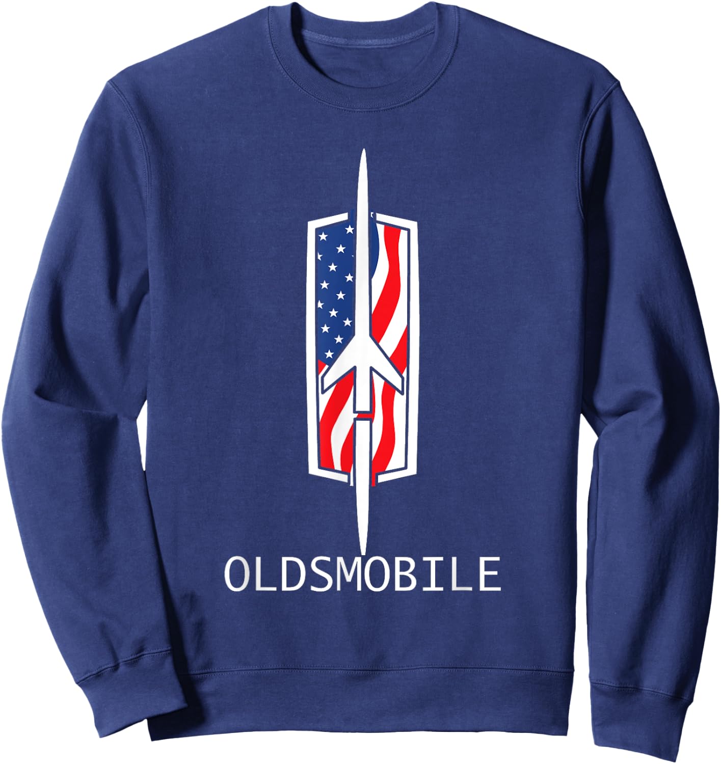 Classic Car Show Vintage Oldsmobile Rocket Logo Sweatshirt - Sweatshirt | Navy