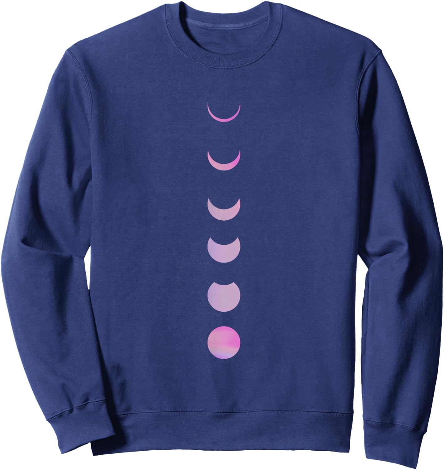 Phase Cresent Moon Lunar Full Astronomy Selenophile Gift Sweatshirt - Sweatshirt | Navy