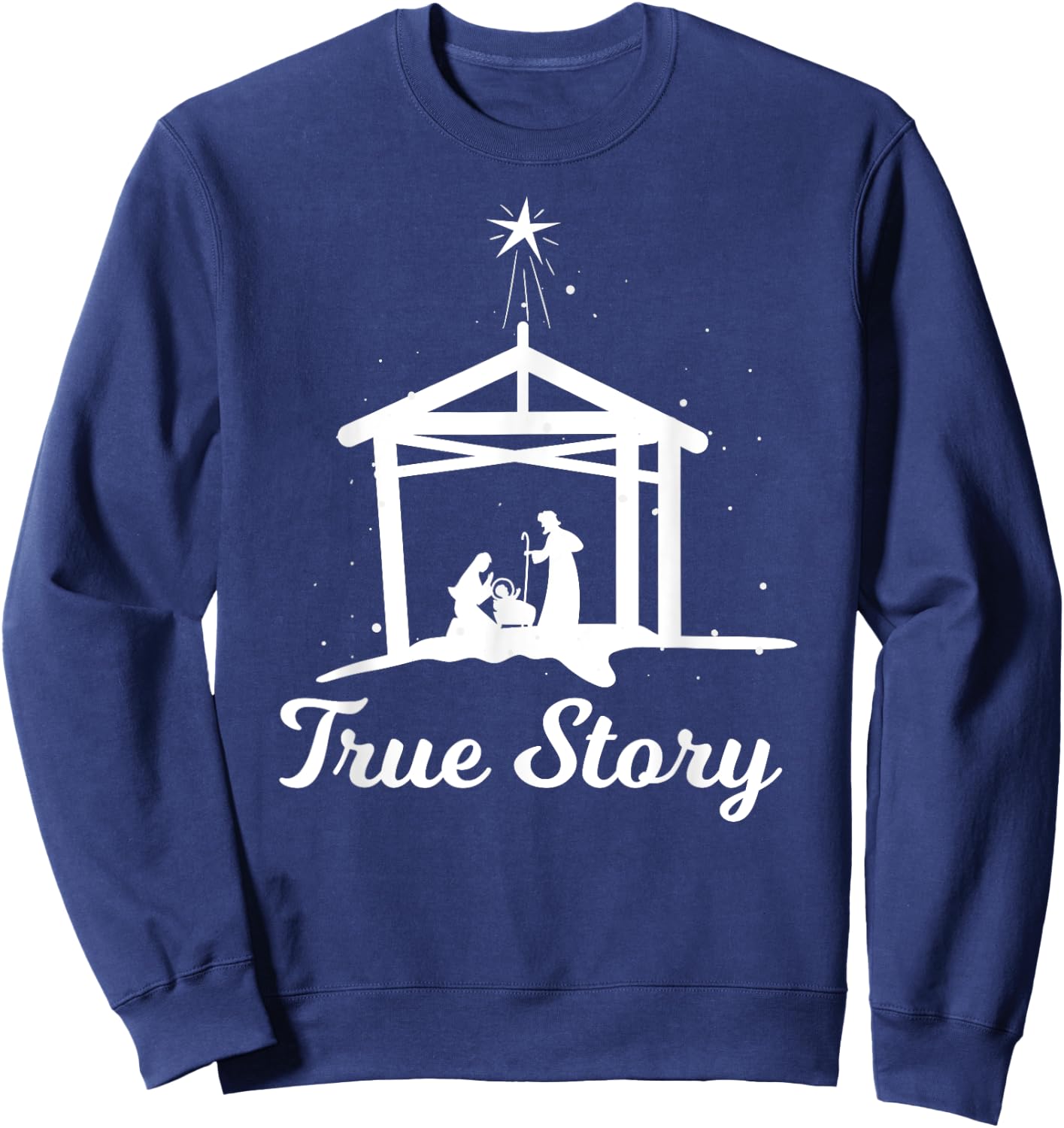 True Story - Christmas Advent Nativity Scene North Star Sweatshirt - Sweatshirt | Navy
