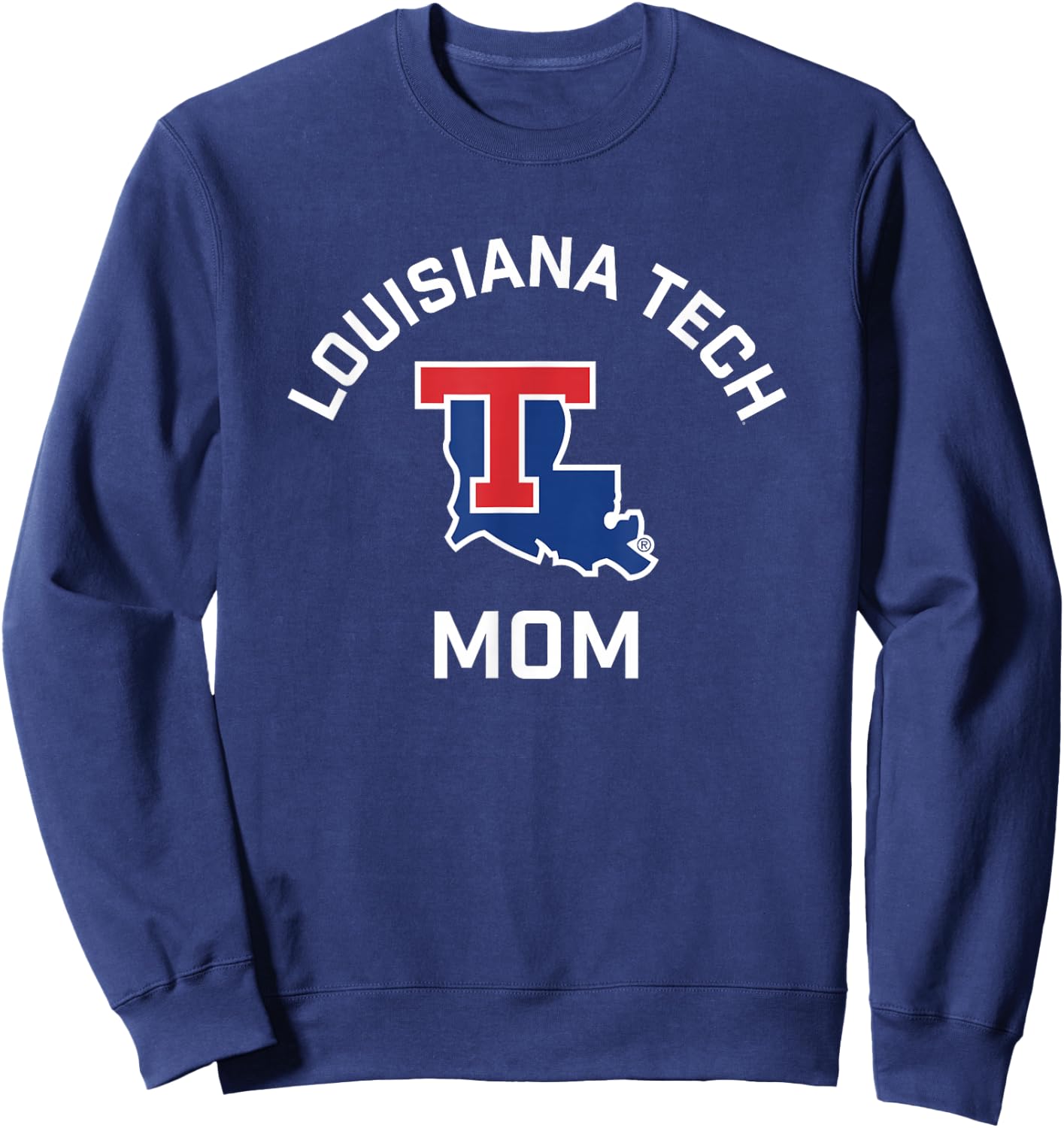 Louisiana Tech Bulldogs Arched Mom Sweatshirt - Sweatshirt | Navy