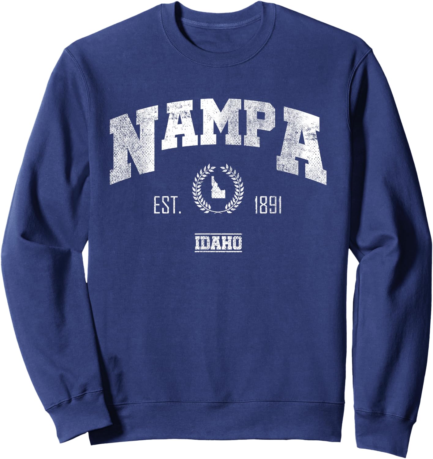 Nampa ID | Idaho | Vintage Throwback Sweatshirt - Sweatshirt | Navy