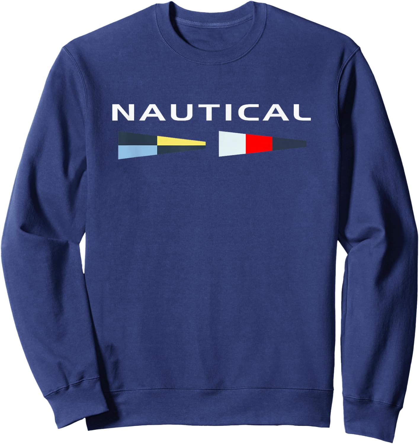 Nautical Maritime Flags Cool Men Women Boy Girl Sailboat Sweatshirt - Sweatshirt | Navy