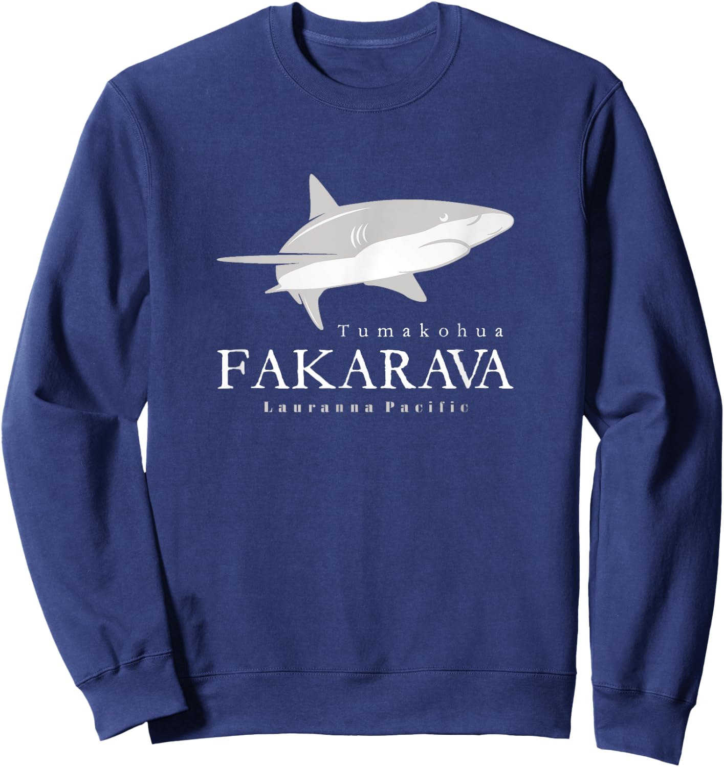 Fakarava Shark, Tumakohua the South Pass of Fakarava Atoll Sweatshirt - Sweatshirt | Navy
