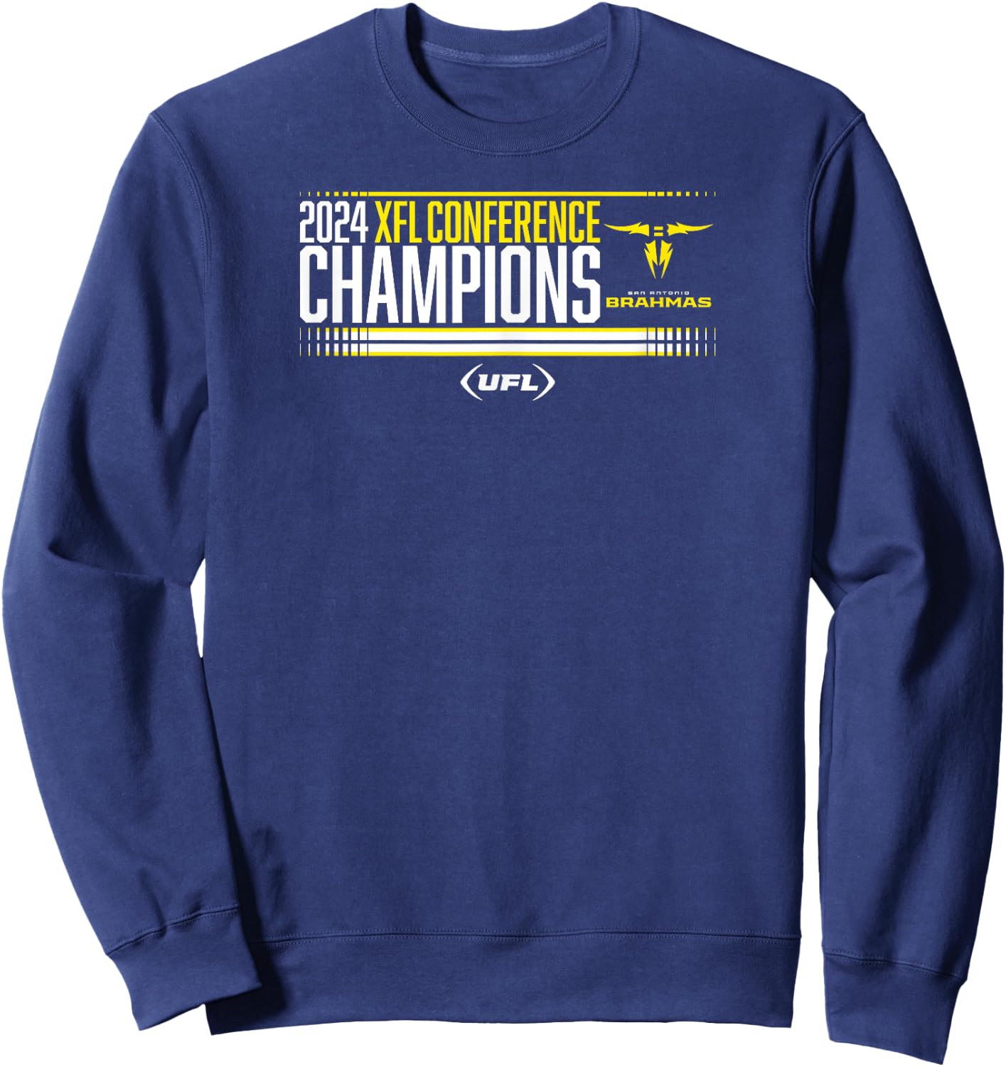 San Antonio Brahmas - 2024 XFL Conference Champions - UFL Sweatshirt - Sweatshirt | Navy