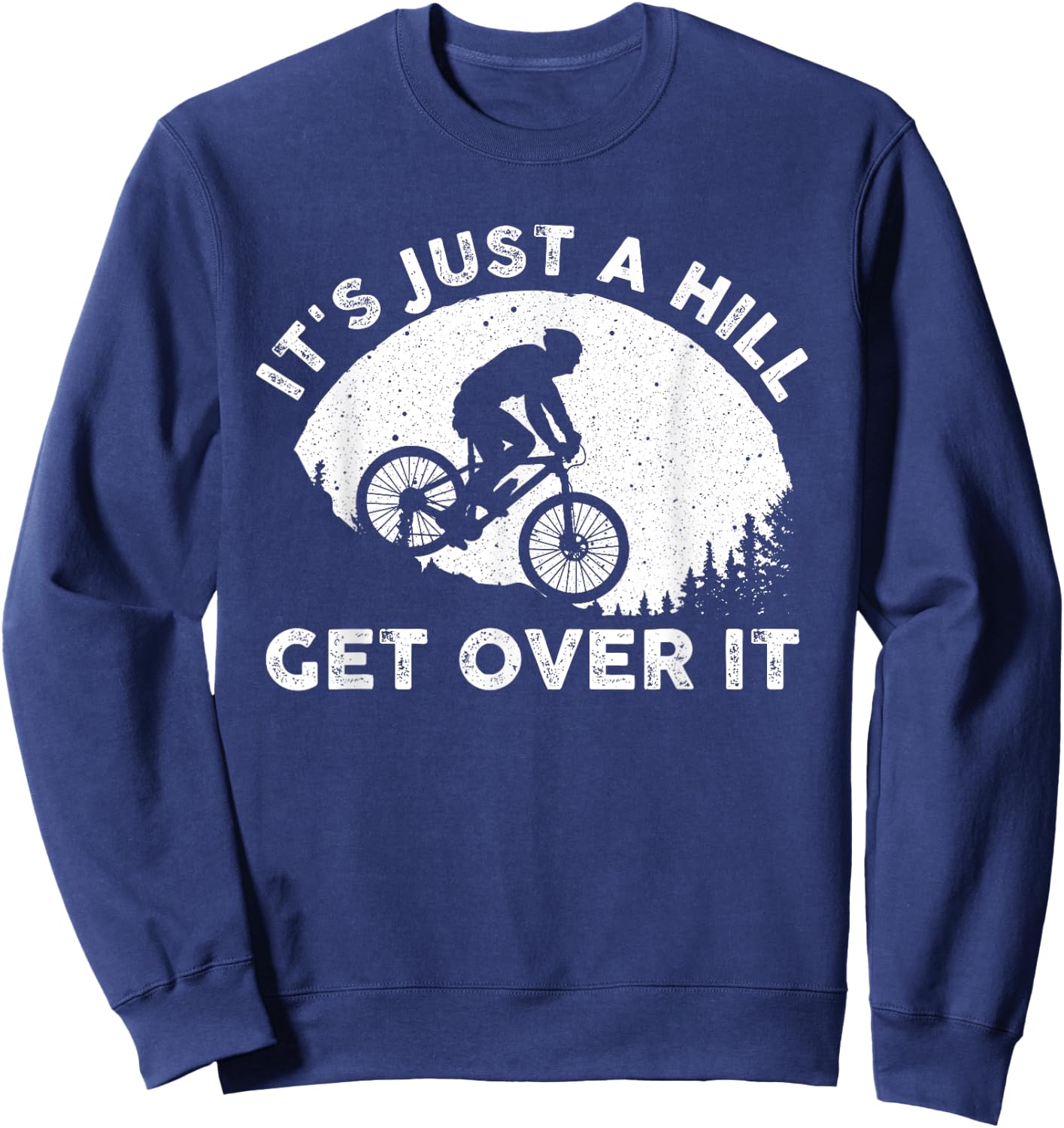 Funny Mountain Biking Design Women Trail MTB Lover Sweatshirt - Sweatshirt | Navy