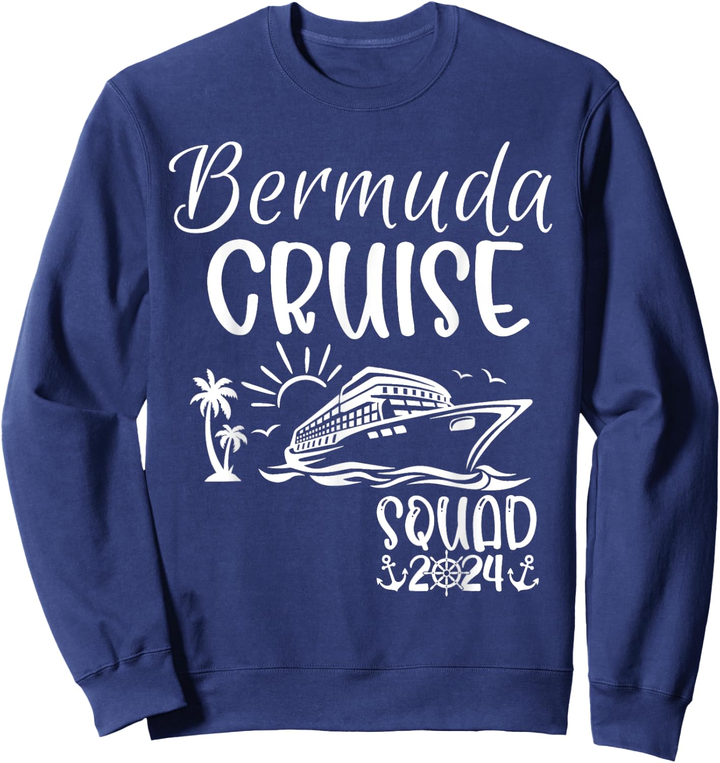 Bermuda Cruise Squad 2024 Bermuda Holiday Family Matching Sweatshirt - Sweatshirt | Navy