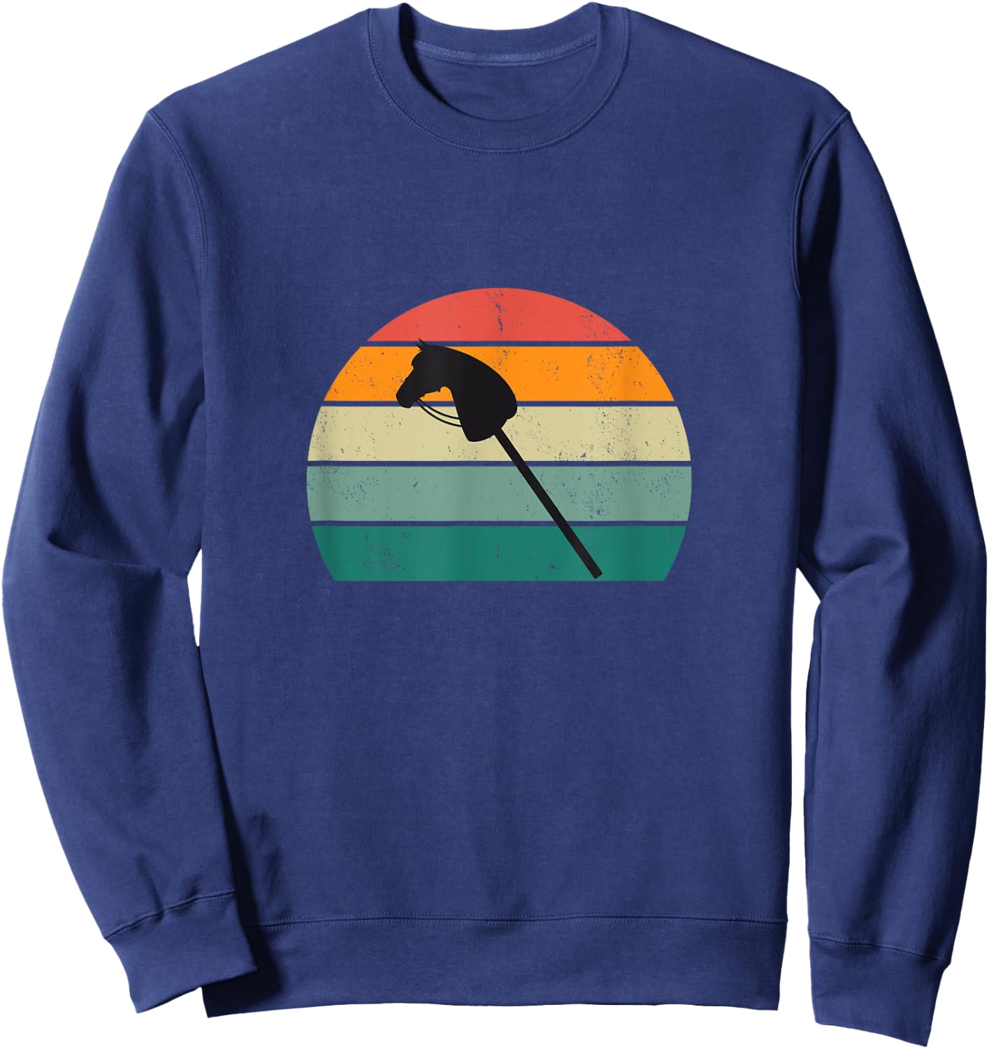 Hobby Horse | Stick Horse | Hobbyhorse Riding | Horses Sweatshirt - Sweatshirt | Navy