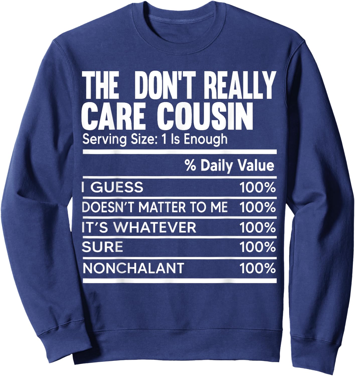 Member Of The Crazy Cousin Crew Matching Family Funny Facts Sweatshirt - Sweatshirt | Navy