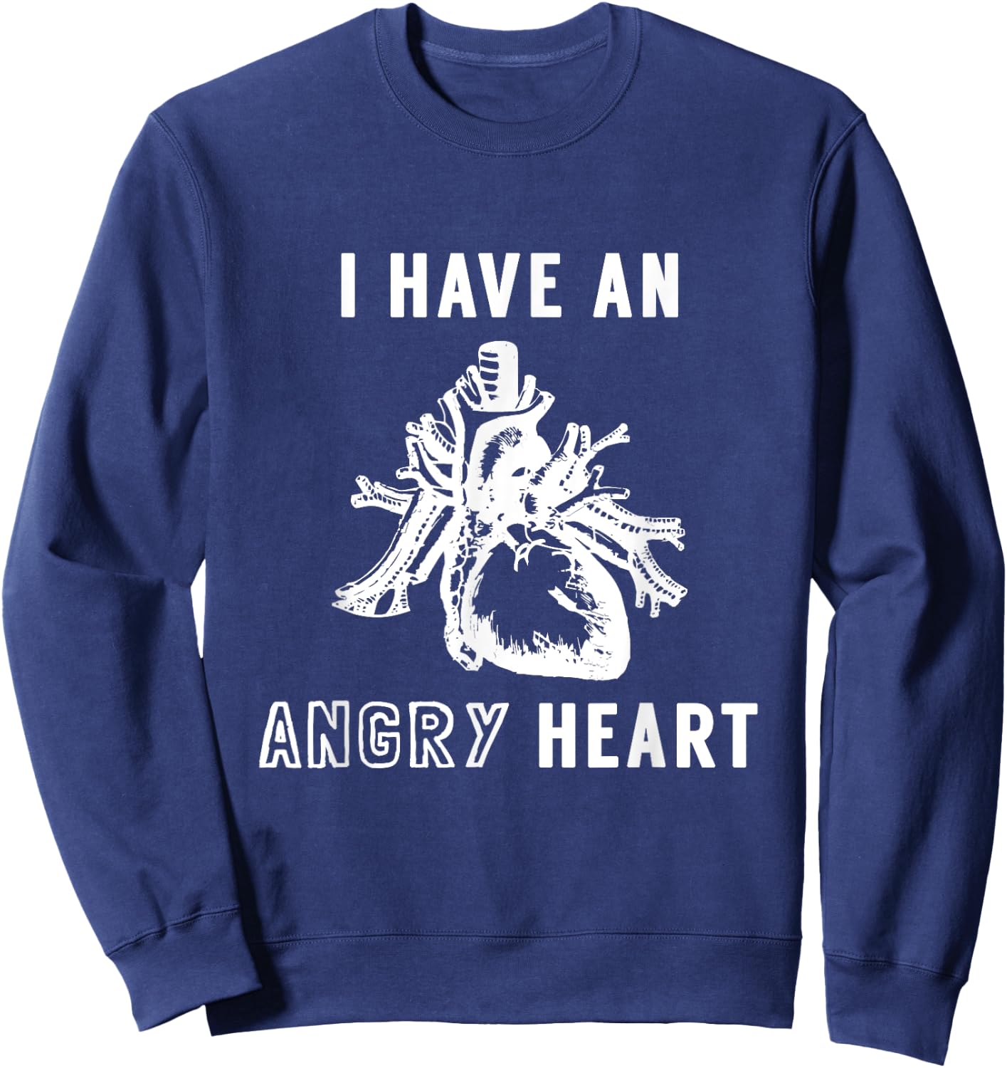 I Have An Angry Heart - Surgery Folk Punk AJJ Music Sweatshirt - Sweatshirt | Navy