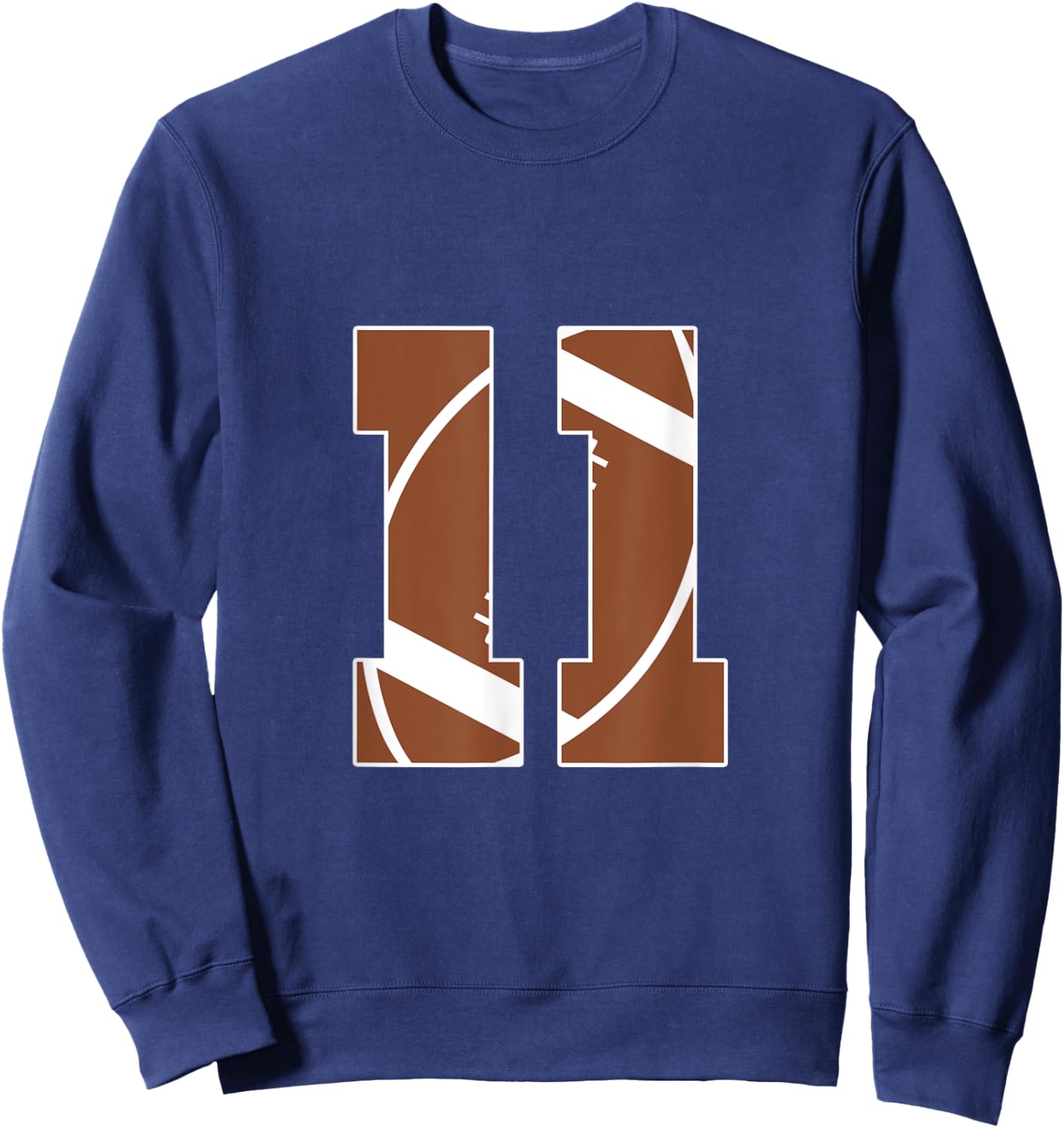 11th Birthday Kids Football Birthday Party 11 Years Old Boys Sweatshirt - Sweatshirt | Navy
