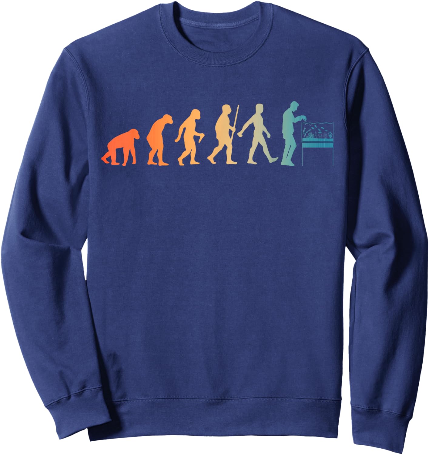 Aquarium Design Women Fishkeeper Aquarium Fish Tank Sweatshirt - Sweatshirt | Navy