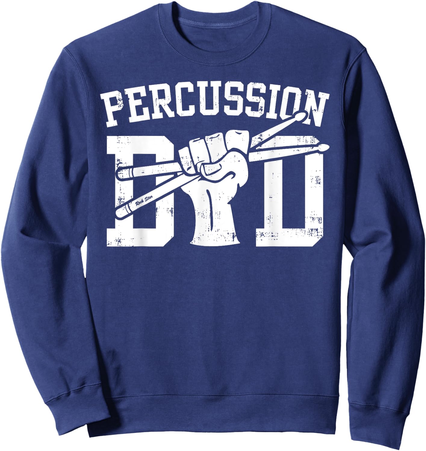 Percussion Dad Marching Band Daddy Percussionist Cool Father Sweatshirt - Sweatshirt | Navy