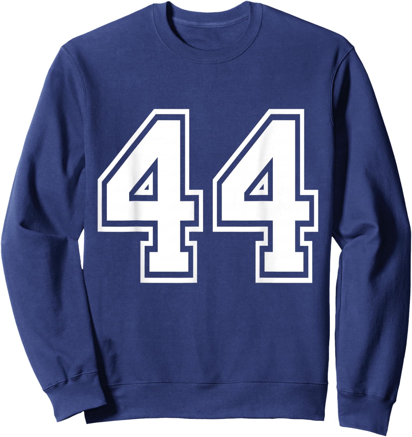 Number 44 Varsity Sports Team Jersey 44th Birthday 44 Years Sweatshirt - Sweatshirt | Navy