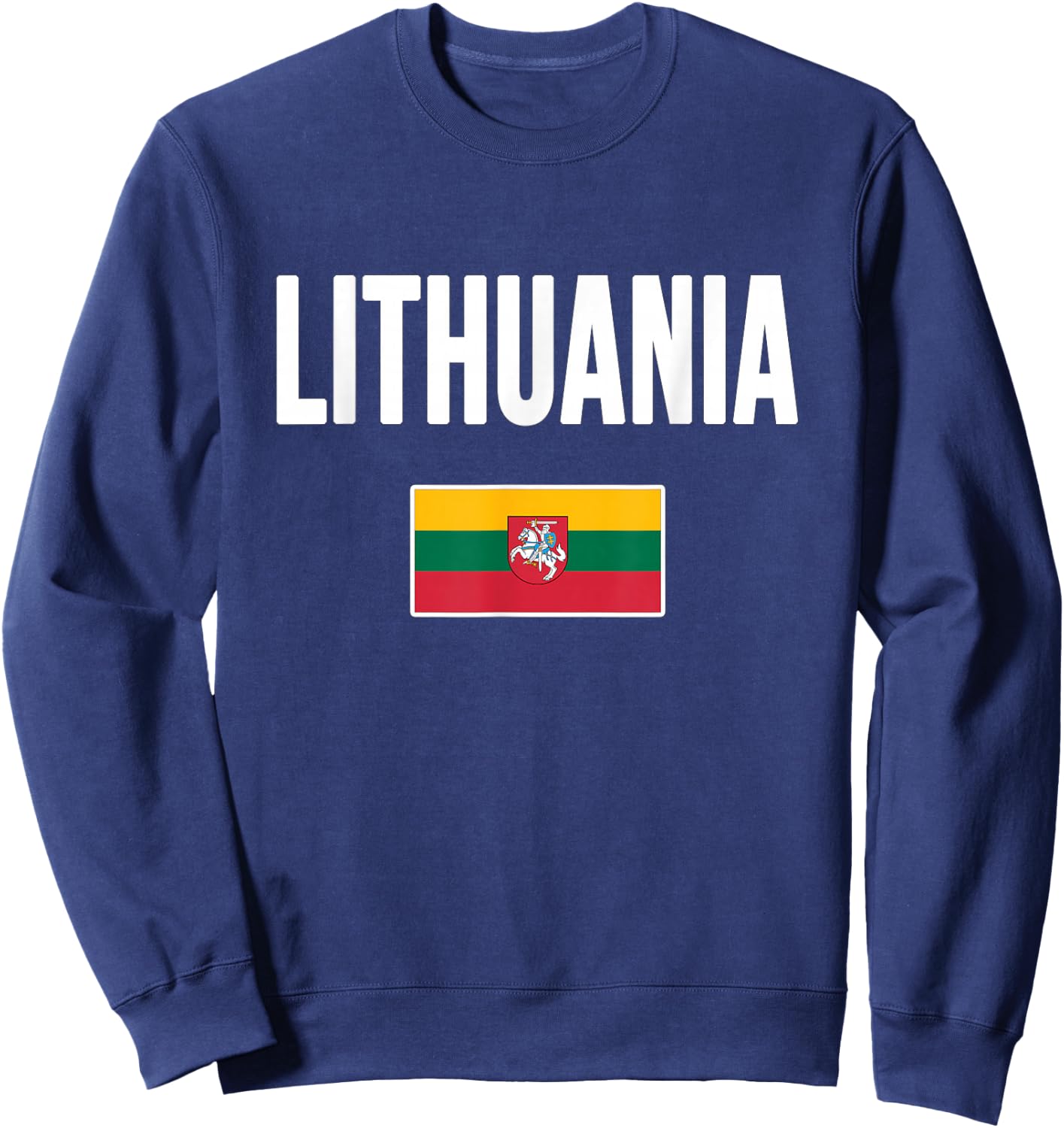 Lithuania Lithuanian Flag Lietuva Souvenir Sweatshirt - Sweatshirt | Navy