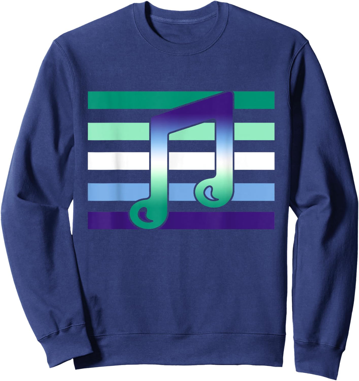 Subtle MLM Pride Funny Music Musician Love MLM Gay Male Flag Sweatshirt - Sweatshirt | Navy