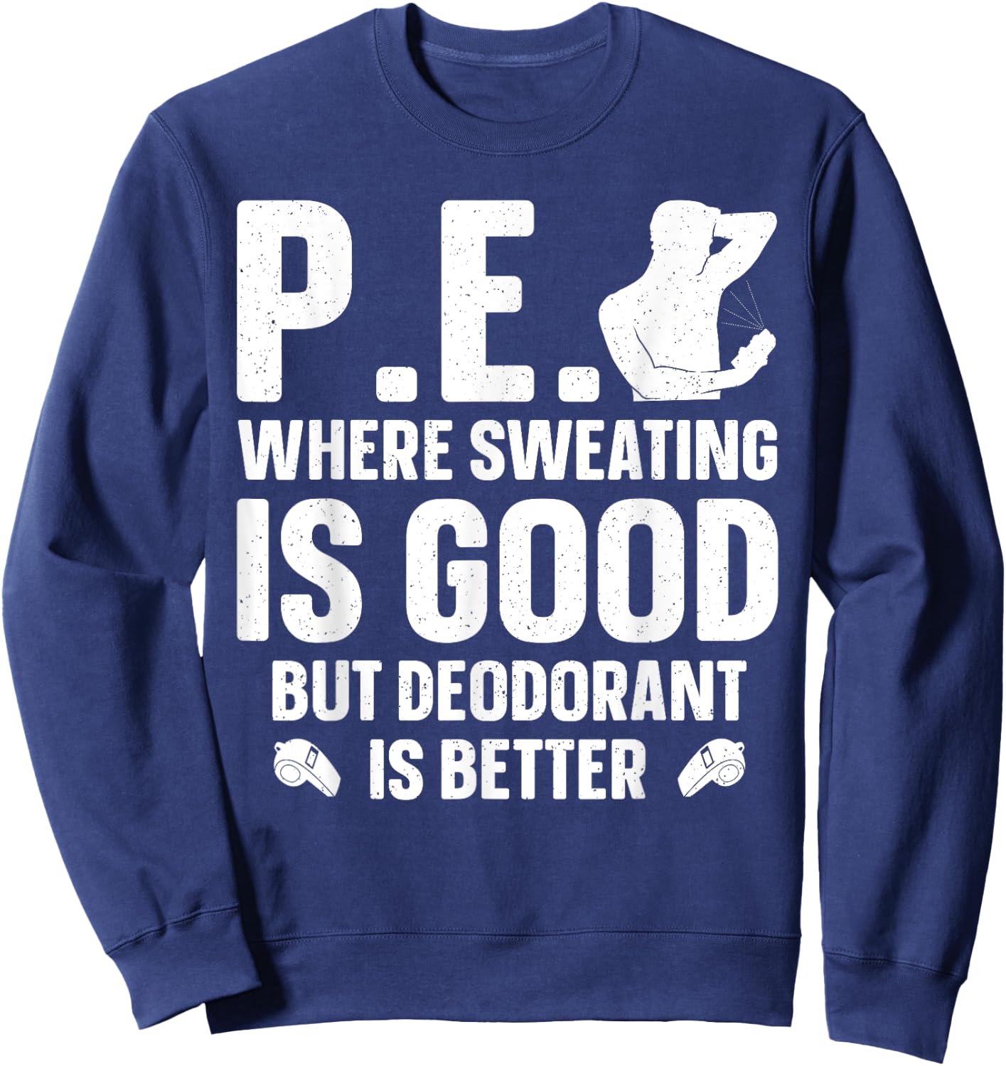 Cool PE Teacher Art Women Physical Education Teacher Sweatshirt - Sweatshirt | Navy