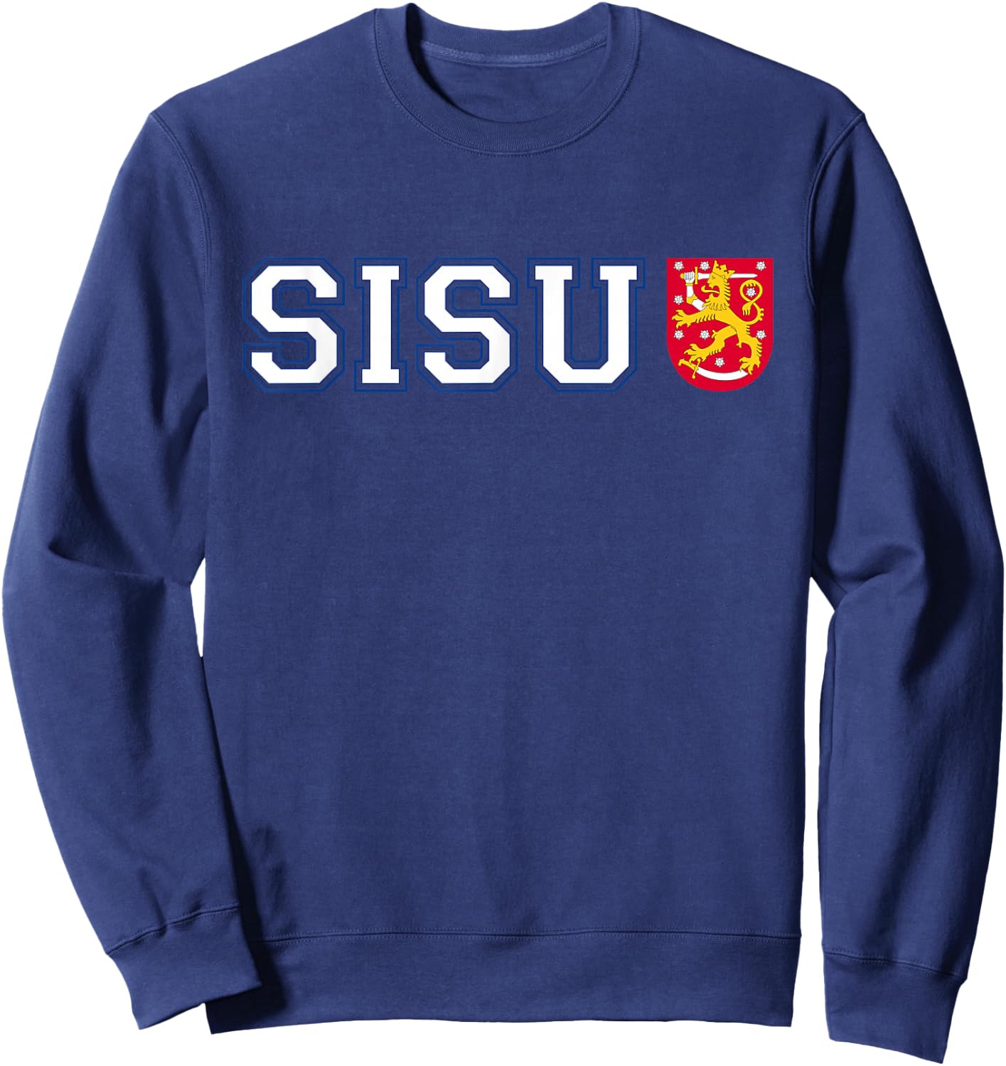 Finland Finnish Sisu Flag Crest Sweatshirt - Sweatshirt | Navy