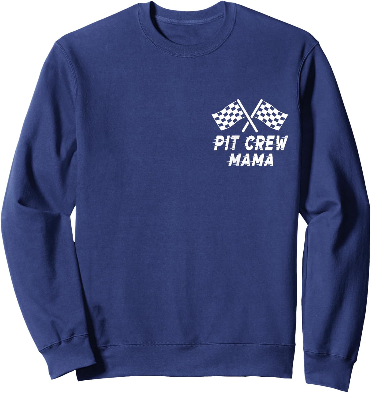 Mama Pit Crew Birthday Party Costume For Race Car Parties Sweatshirt - Sweatshirt | Navy