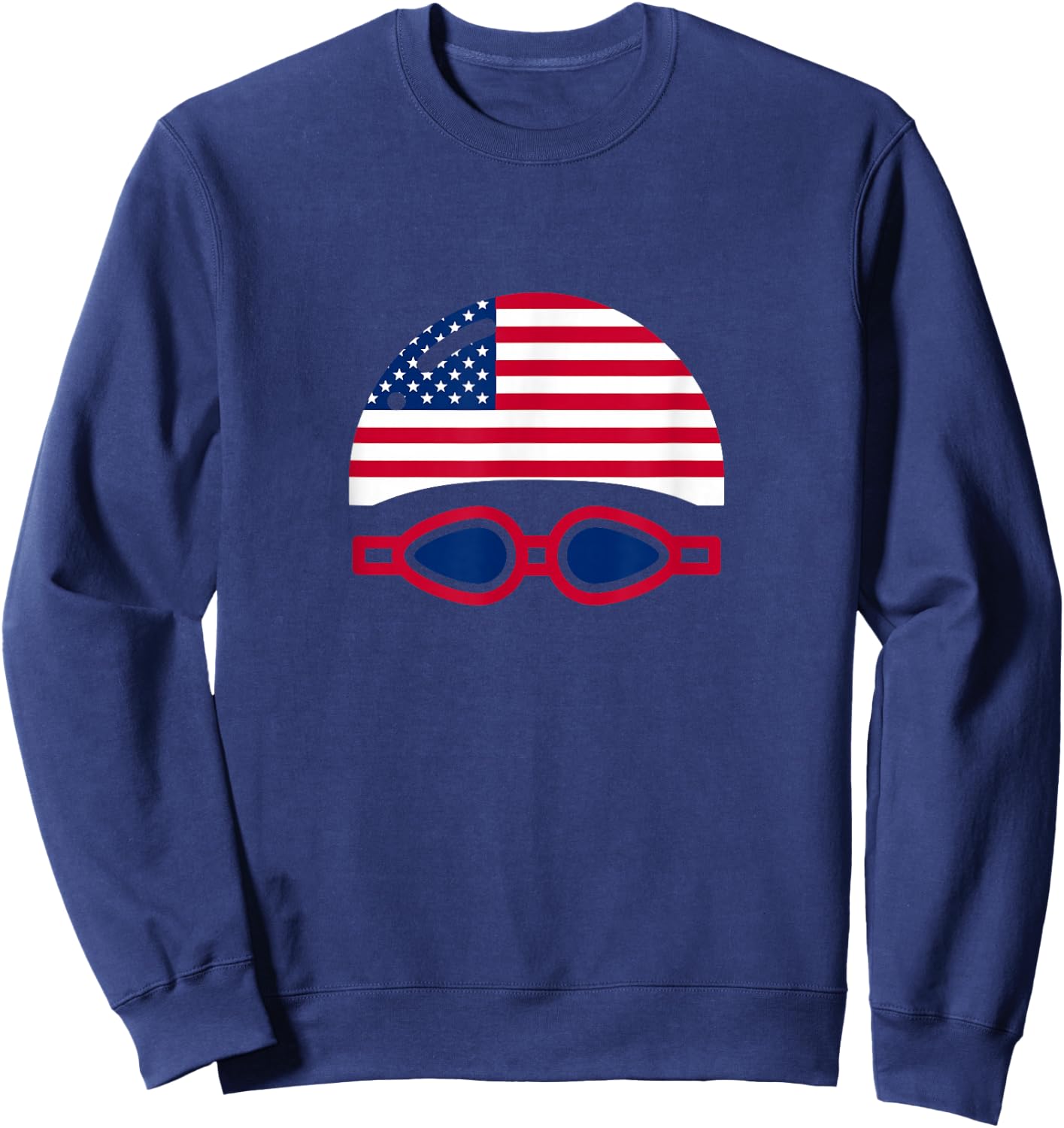 USA Swim Shirt, USA Summer Swimming 2024 Games Sweatshirt - Sweatshirt | Navy