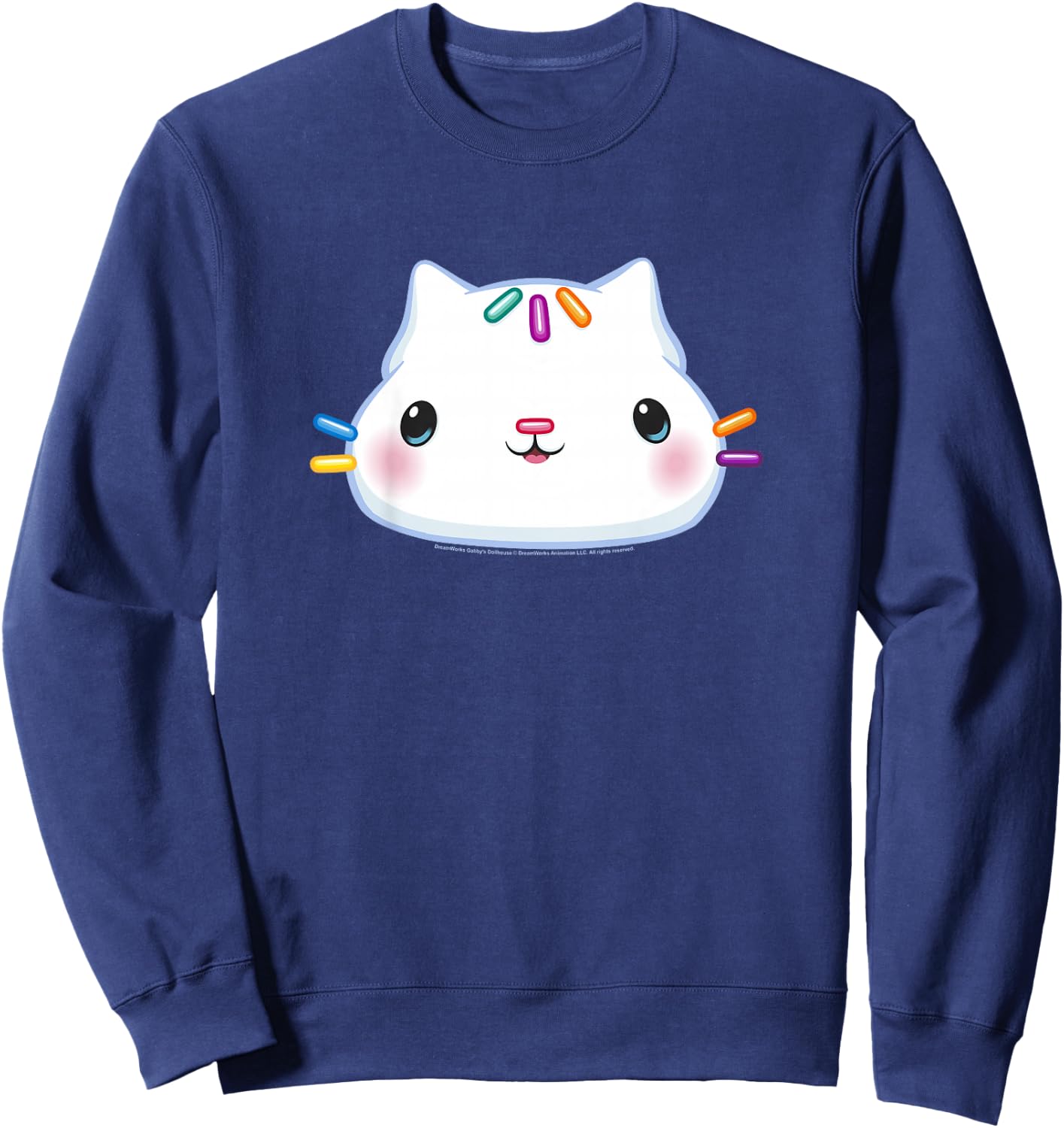 Gabby's Dollhouse Cakey Cat Big Face Sweatshirt - Sweatshirt | Navy