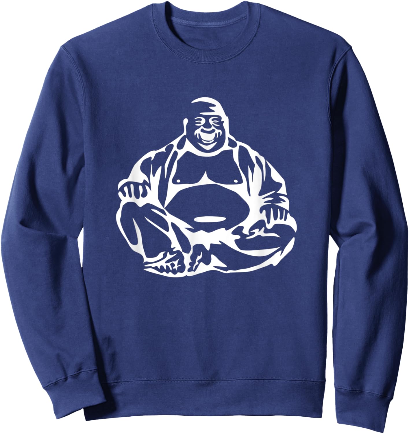 "Fat Laughing Budai" Buddha Sweatshirt - Sweatshirt | Navy