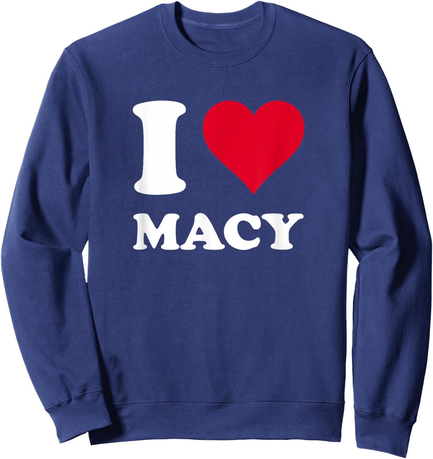 Red Heart I Love Macy Sweatshirt - Sweatshirt | Navy