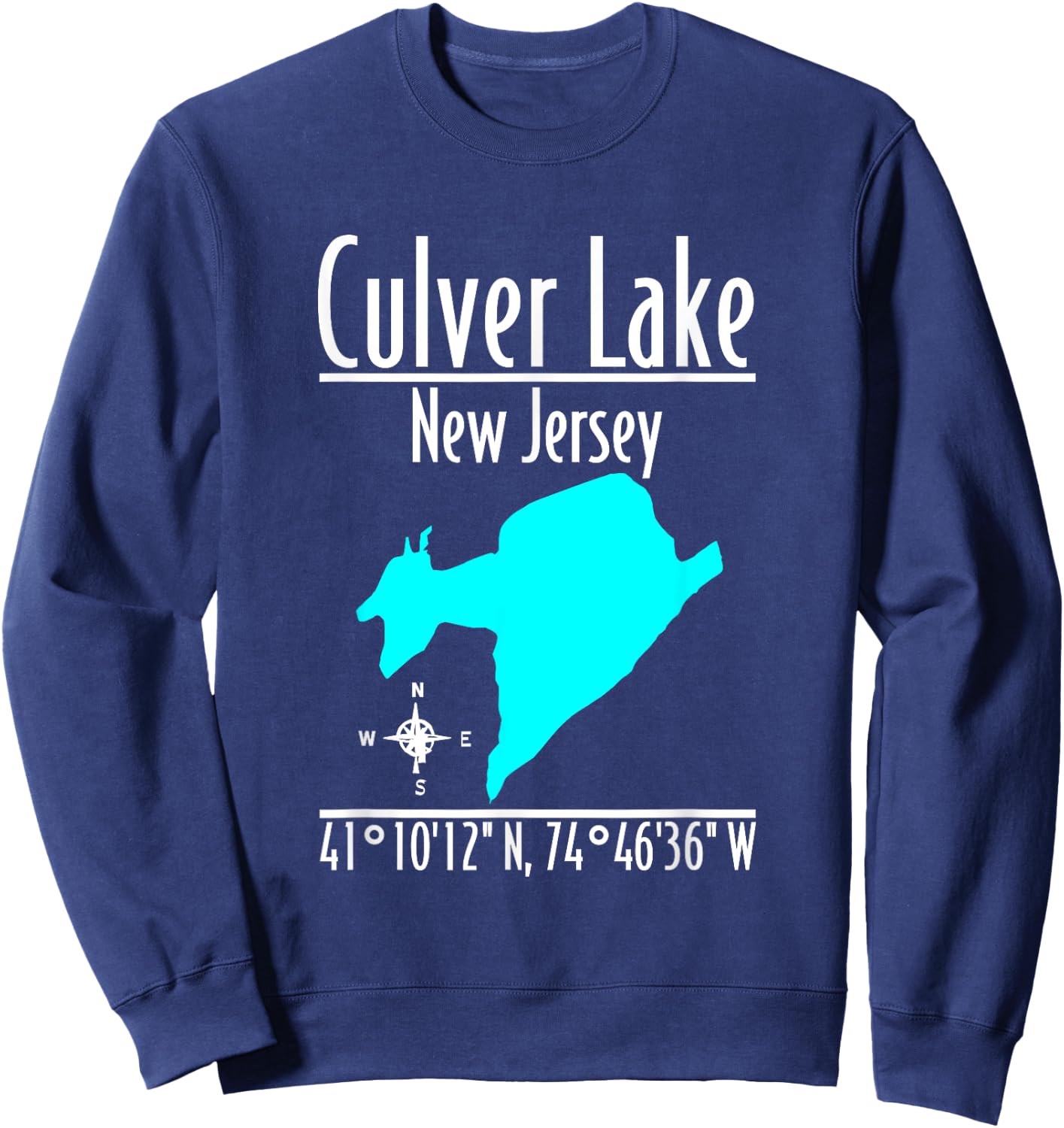 Modern Culver Lake - New Jersey Sweatshirt - Sweatshirt | Navy